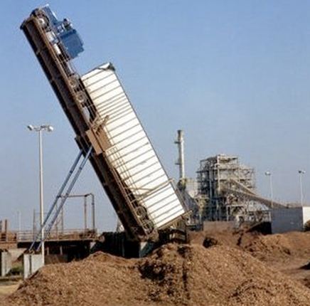 Truck Dumps Woodchips